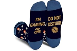 Do Not Disturb Gaming Funny Socks for Men Women Teen Boys-Fathers Day Birthday Christmas Dad Gamer Gifts Stocking Stuffers