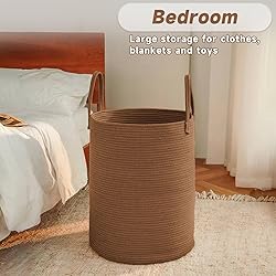 JMvicyroam Large Woven Laundry Basket Hamper,80L
