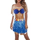 Kasopp Women's Funny Bikini Beach Cover Up Shirt Hawaiian Short Sleeve Baggy Body Print Luau Party Swimsuit Cover-Up Dress