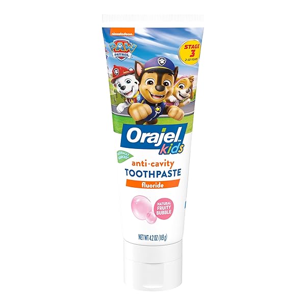 ORAJEL KIDS PAW PATROL ANTI-CAVITY FLUORIDE TOOTHPASTE, NATURAL...