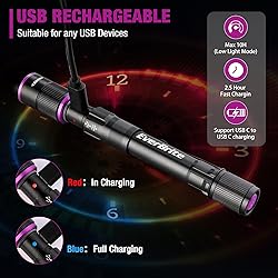 EverBrite Rechargeable Pen Flashlight with UV Light