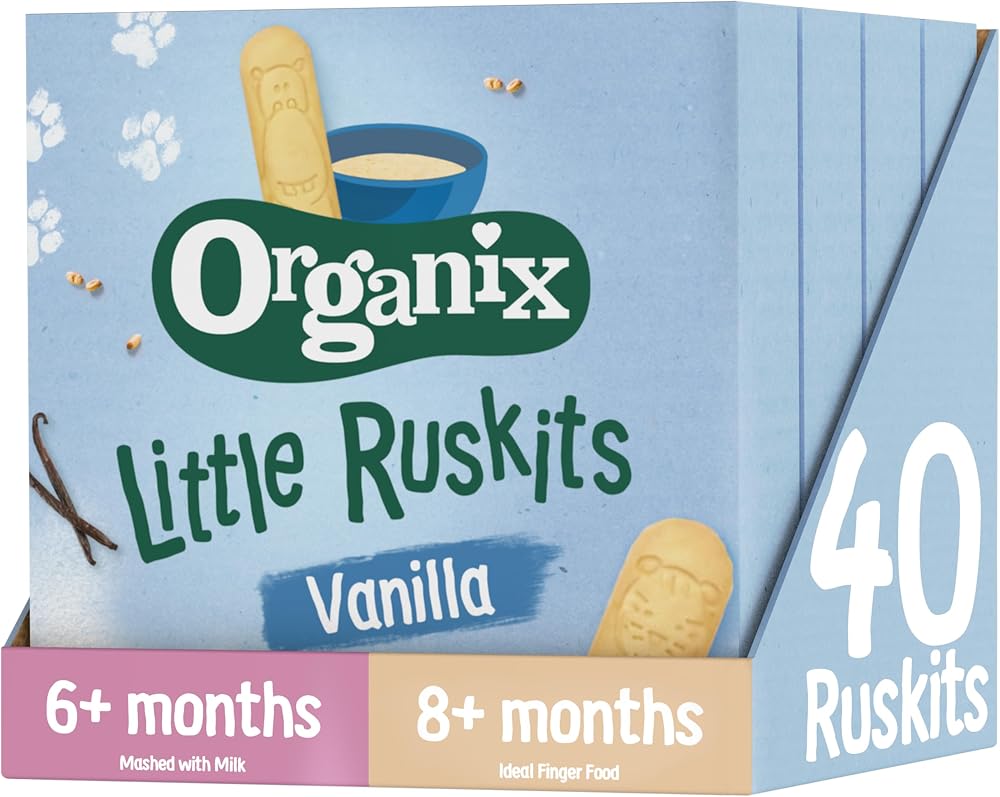 Organix Vanilla Little Ruskits Organic Baby Snack 6+ Months 10 x 6 g Box 4