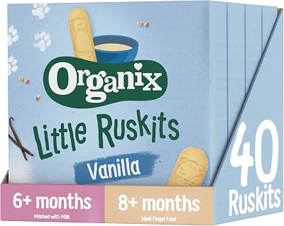 Organix Vanilla Little Ruskits Organic Baby Snack 6+ Months 10 x 6 g Box 4