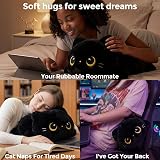 Mewaii 20 Inch Cute Black Cat Plush Pillow Kawaii Stuffed Animal view 3