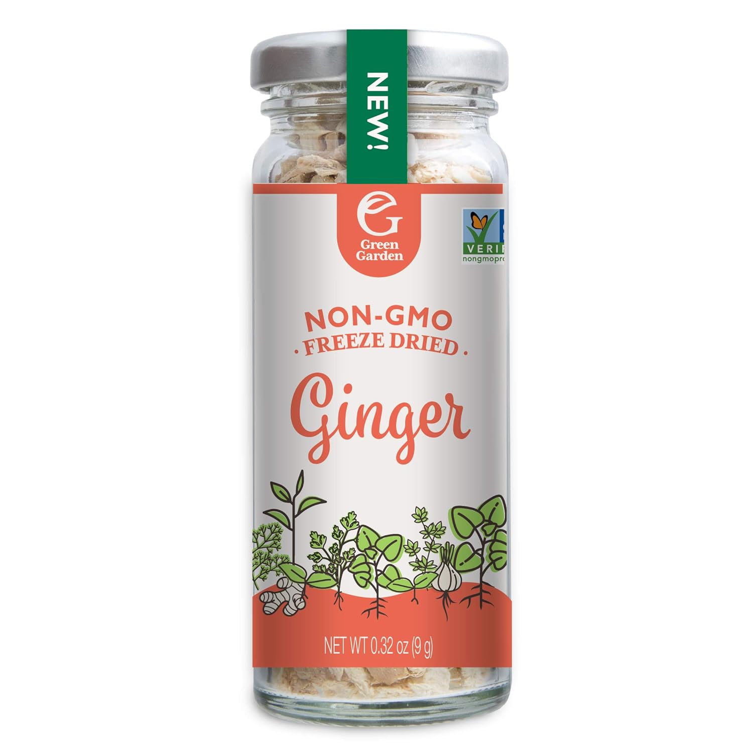 Amazon.com : Green Garden Freeze-Dried Non-GMO Minced Ginger, 0.32 ...