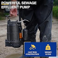 Acquaer 1/3 HP Submersible Sewage/Effluent