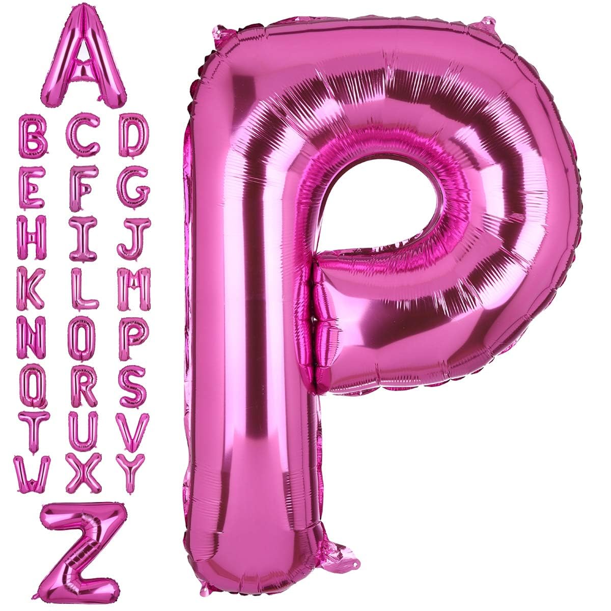 40 Inch Giant Pink Letter P Foil Helium Balloons Big Single Mylar Balloon Birthday Party Decoration Supply Baby Shower (Pink P)