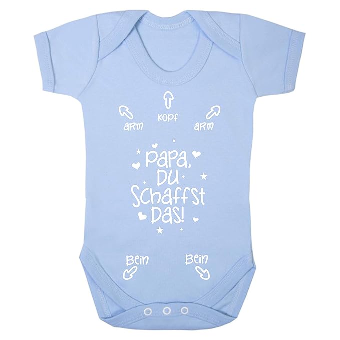 Babybody mit Aufdruck: PAPA DU SCHAFFST DAS!