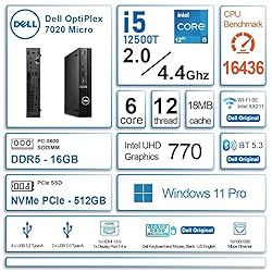 Dell OptiPlex 7020 7000 MFF Intel i5-12500T