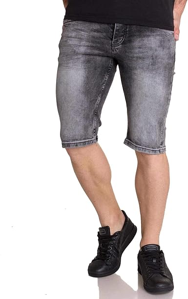 BLZJeans Grau Gewaschene Denim-Shorts für Herren: Amazon.de: Bekleidung