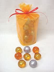 JUEGO 30 BOLAS PERLAS ACEITE BAÑO BAÑERA EN VASO CRISTAL LIMON LAVANDA