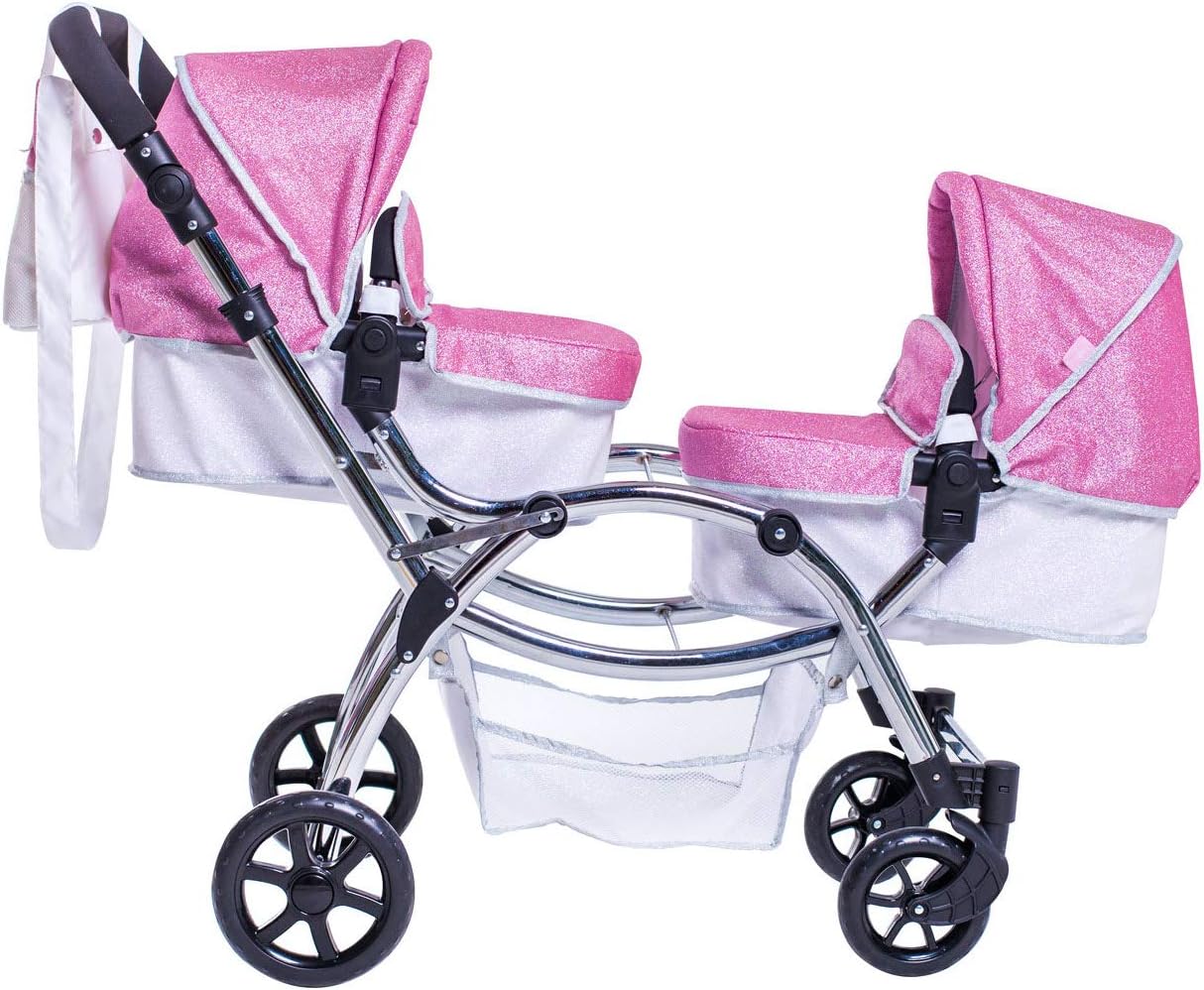 Roma Stephanie Twin Dolls Pram – Sparkle 3-16 years – BigaMart