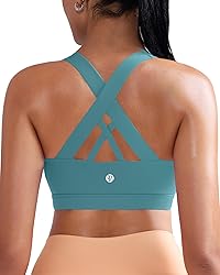 RUNNING GIRL Sports Bra for Women, Criss-Cross Back