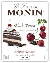 MONIN Black Forest Syrup 1L Brand Premium Chocolate Cherry Flavor view 3