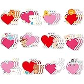 Colarr 24 Pack Valentines Heart Sticky Notes 720 Sheets Cute Animal Sticky Notes Pad Bulk 3.1 x 3.1 Inch for School Office Home Supplies Kids Valentines Classroom Reward Gift Favors