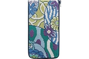 ALICE PETERSON Stitch & Zip Eyeglass Case Needlepoint Kit- Imari Abstract