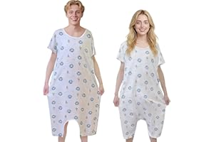 Siomlana Unisex Anti-Strip Adaptive Jumpsuit,Suitable for Seniors,Dementia Patient,Alzheimer Patients,Incontinence Care