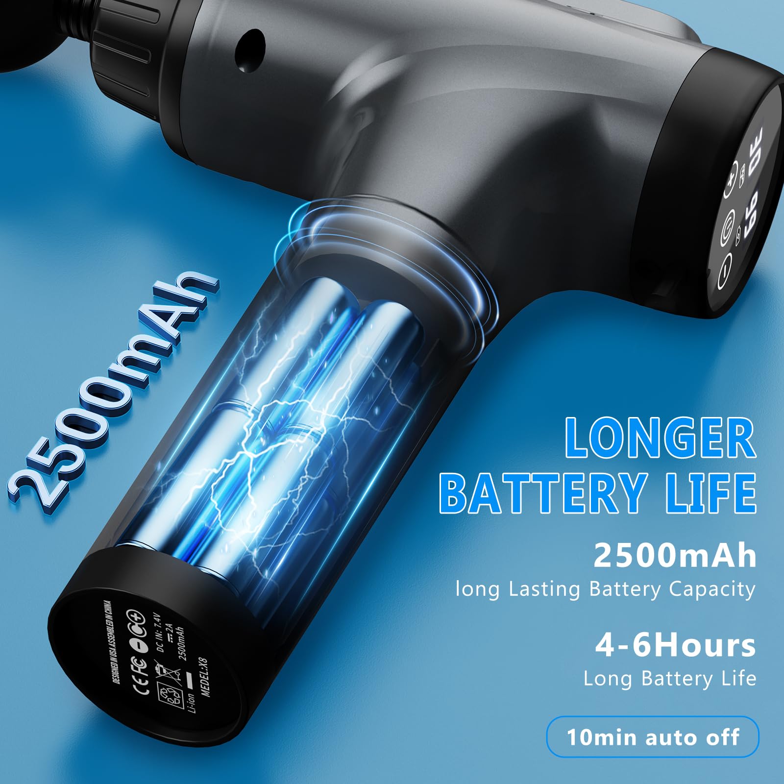 APHERMA Massage Gun, Muscle Massage Gun for Athletes Handheld Electric Deep Tissue Back Massager, Percussion Massage Device for Pain Relief with 30 Speed Levels 9 Heads,Father's Day Gifts - Image 3