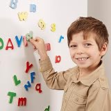 Melissa & Doug 52 Wooden Alphabet Magnets in a Box Uppercase & Lowercase Letters view 8