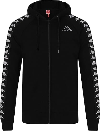 felpa kappa nera con zip