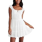 Aeropostale Women's Smocked Waist Short Sleeve Mini DreShort Sleeve