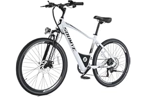 Soumye Electric Mountain Bike for Adults 26" Step-Thru/Over Commuting Ebike for Men Women with Peak Power 540w, 360Wh Built-in Battery, LCD Display, 7 Gears & Front Shock Absorber