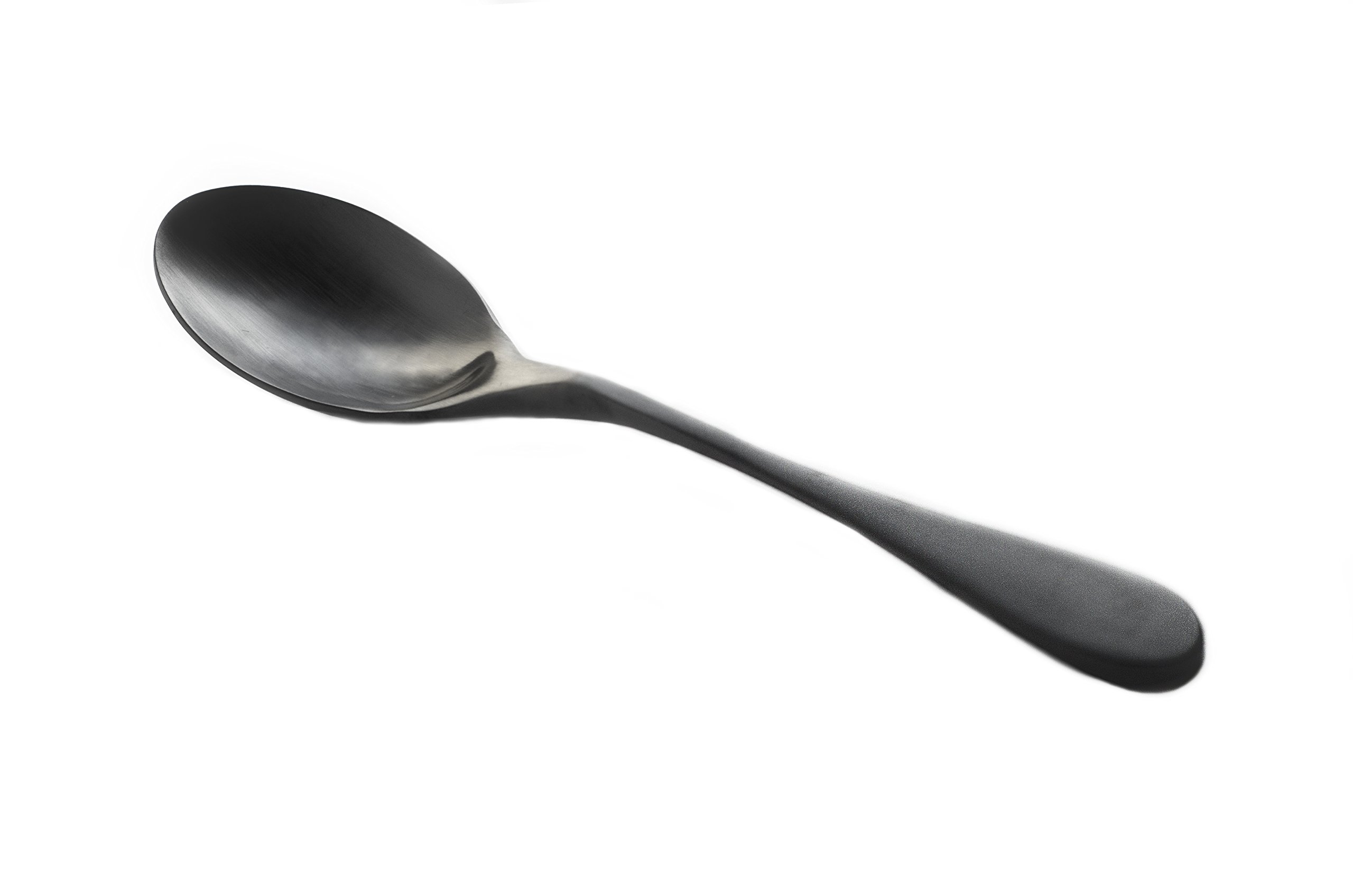 Knork Titanium Finish Serving Spoons, 2 Piece Set, Matte Black LAVORIST