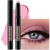 Wugbc Eyeshadow Stick Matte Eye Shadow Pencil Cream to Powder Eye Brightener Crayon Long-Lasting Crease-Proof Neutral Eyeshadow Buildable &amp; Blendable High Pigmented Eye Liner Makeup for Women, 5 PINK
