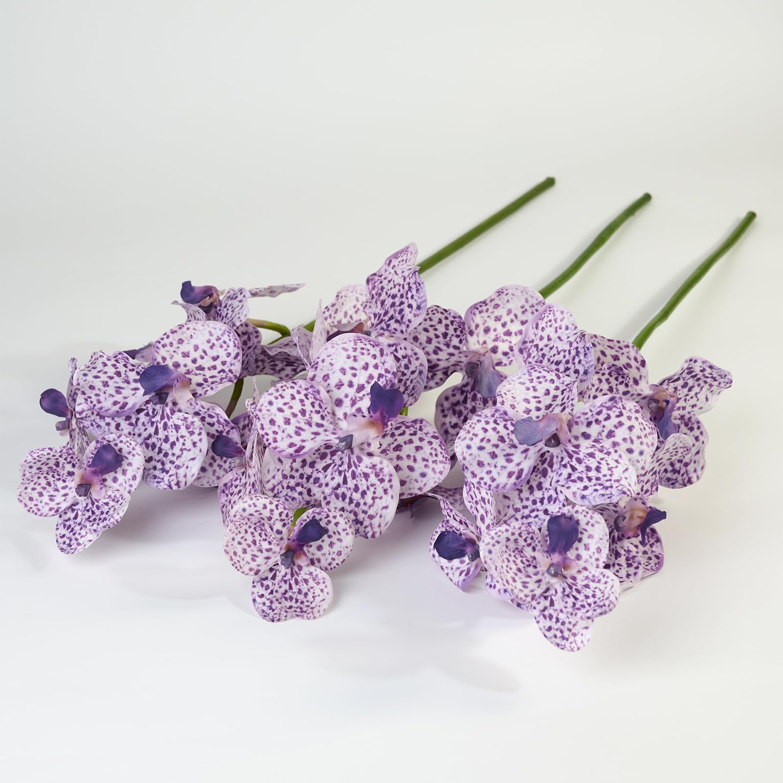Photo 1 of MOBENOOK Purple Faux Vanda Orchid, Real Touch Artificial Flowers, Faux Orchid Flowers Purple 7 Blooms for Home & Office Decor(3PCS,Lightpurple)