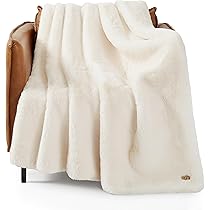 ugg dawson faux fur throw blanket in lodge