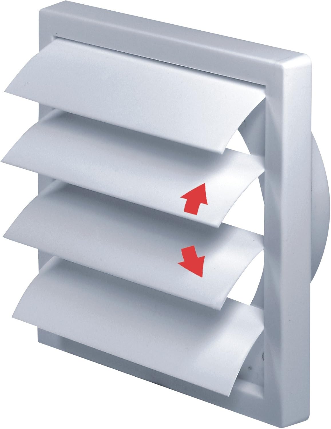 Air Vent Gravity Flap for 125mm Duct, Plastic White(TN4)