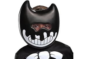 DISGUISE Bendy and the Ink Machine Costume Mask, Ink Bendy Costume Accessory, Game Inspired Kids Size Face-Mask