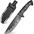 Gtkii GTK7 Fixed Blade Knife DC53 Steel Blade Full Tang Nylon Fiberglass Handle EDC Fixed Knifes for Outdoor Camping Bushcraft (black)