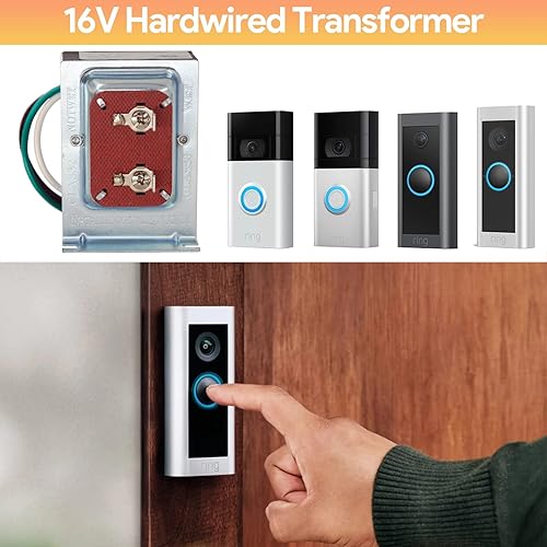 Doorbell Transformer for Ring Video Doorbell, 16v 30va Hardwired