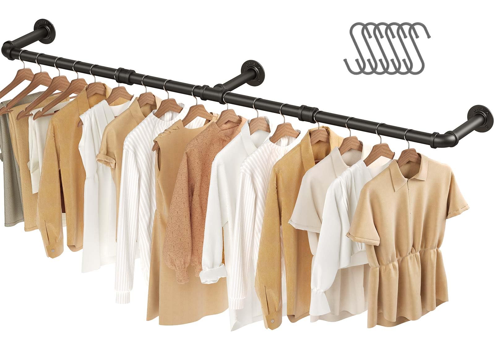 GREENSTELL Wall Mounted Clothes Rack,