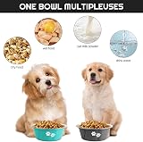 YUDANSI 860ml Dog Bowls 2 Pack Stainless Steel Food Water Bowls Non-Slip view 2