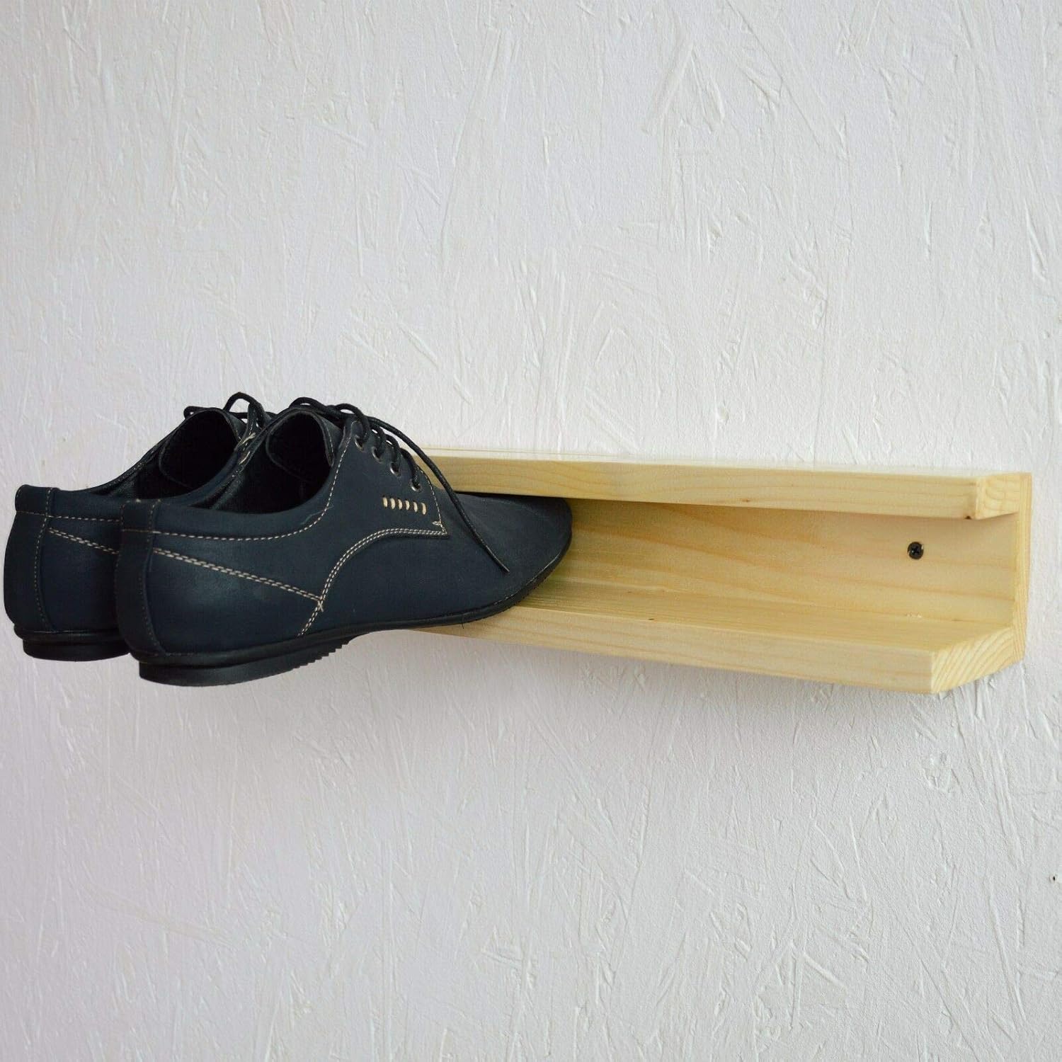 Wall Mounted Solid wood pine Shoe Rack Floating shoe organiser 40 cm