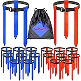 Unixing 16 Sets Flag Football Belts, Adjustable Flag Football Set with Flags and Belt Training Flag Football Flags with Storage Bags