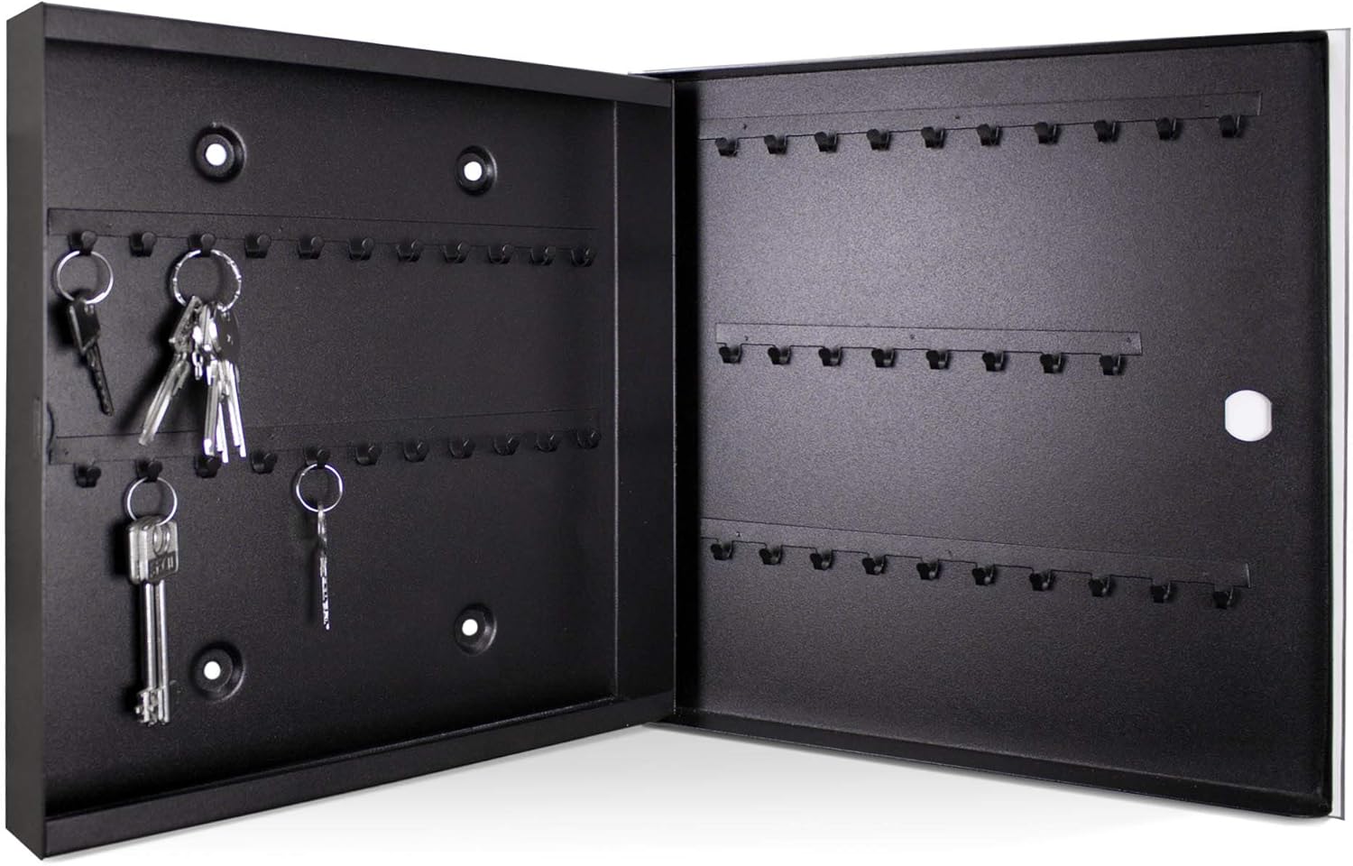 banjado Großer Schlüsselkasten aus Glas Schlüsselbox mit 50 Haken Motiv