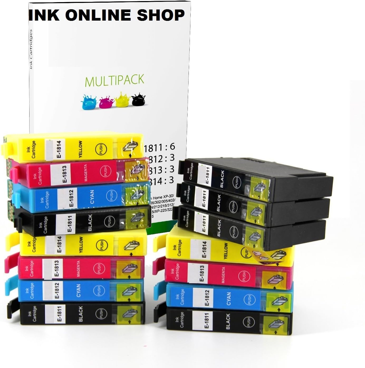 15 XL Ink Cartridges Replacement for Epson Expression Home XP102, XP202, XP212, XP215, XP205, XP225, XP30, XP302, XP305, XP312, XP315, XP322, XP325, XP402, XP412, XP415, XP405 XP405WH XP422, XP425