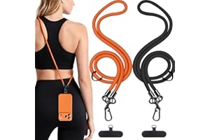 Kakulan Phone Lanyard, 2 Pack Anti-Theft Cell Phone Neck Strap with Premium Metal Buckles & Tether Tabs, Universal Phone Stra
