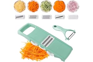 Nbguigdstr Mandoline Slicer, 7-in-1 Kitchen Tool: Vegetable/Cheese/Potato/Carrot/Cucumber Grater, Slicer, Cutter, Grinder, Wa