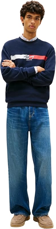 Sudadera Hombre Sign Stripe Regular Fit, Azul (Dark Night Navy), XXL