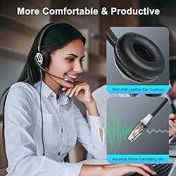 EMAIKER Professional USB Headset with Noise