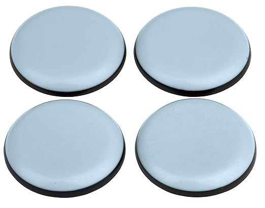 Möbelgleiter 4 Stück Teflon selbstklebend Ø 40 mm rund mit PTFE-Beschichtung Gleiter Laflon Supergleiter Stuhlgleiter