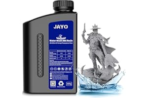 JAYO Water Washable ABS-Like Resin, 3D Printer Resin 405nm UV Standard Rapid Photopolymer Resin for LCD/DLP/SLA 3D Printer, High Precision, Non-Brittle, Low Odor, Easy to Use, Grey 1000g