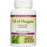 Natural Factors Oil of Oregano - Supports Healthy Immune System Function - Herbal Supplement with Olive Oil & Vitamin E - Non-GMO Antioxidant Support Supplement - 60 Softgels (60 Servings)