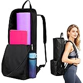 AIOWZZY Yoga Mat Bag -Yoga Mat Bag Carrier with Pockets and Adjustable Strap, Lightweight Waterproof Yoga Mat Backpack for Women and Men, Fits Yoga Mats and Yoga Accessories for Workouts(Black)