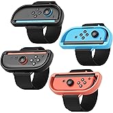 [4 Pack - for 𝐒𝐰𝐢𝐭𝐜𝐡 𝟐/𝟏] - Wristband for Just Dance 2026 2025 2024 for Nintendo Switch 2/1, Full Protection Hand Gri