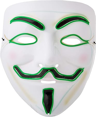 Ultrabyeasypeasystore Green El Wire Guy Fawkes Mask Amazon Co Uk Electronics Ultrabyeasypeasystore Green El Wire Guy Fawkes Mask Amazon Co Uk Electronics